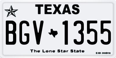 TX license plate BGV1355
