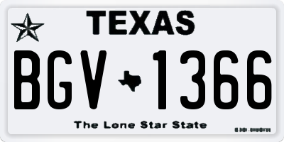 TX license plate BGV1366