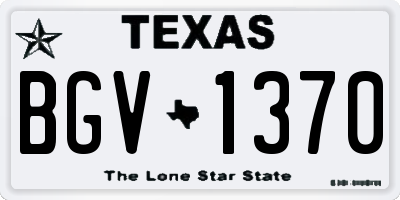 TX license plate BGV1370