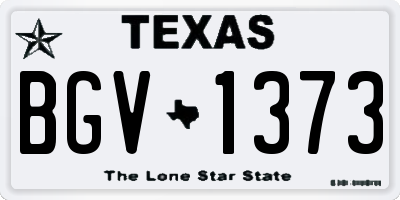 TX license plate BGV1373