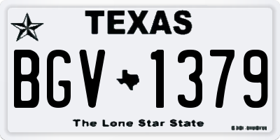TX license plate BGV1379