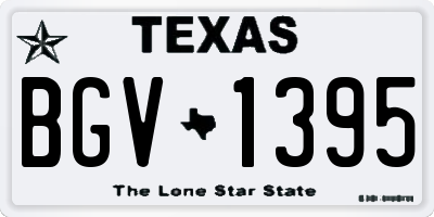 TX license plate BGV1395