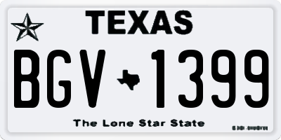 TX license plate BGV1399