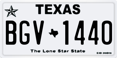 TX license plate BGV1440