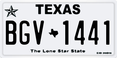 TX license plate BGV1441