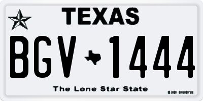 TX license plate BGV1444