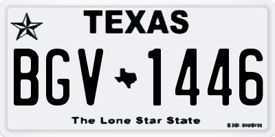 TX license plate BGV1446