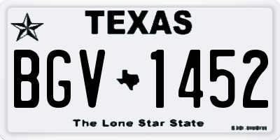TX license plate BGV1452