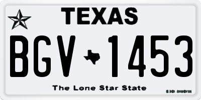 TX license plate BGV1453