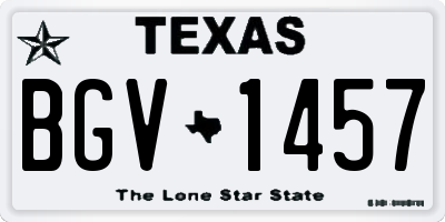 TX license plate BGV1457