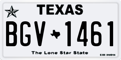 TX license plate BGV1461