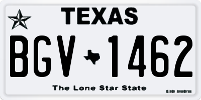 TX license plate BGV1462