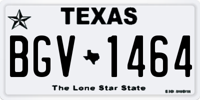 TX license plate BGV1464