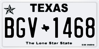 TX license plate BGV1468