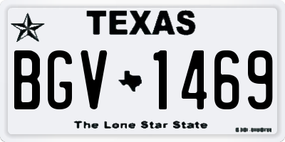 TX license plate BGV1469