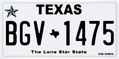 TX license plate BGV1475