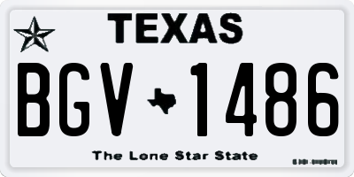 TX license plate BGV1486