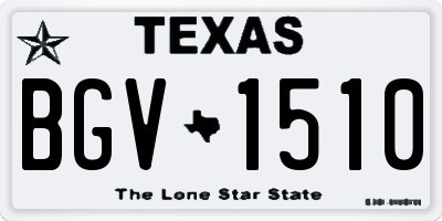 TX license plate BGV1510