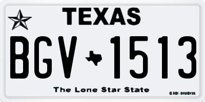 TX license plate BGV1513
