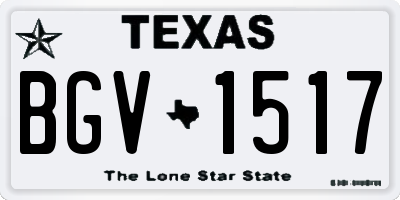 TX license plate BGV1517