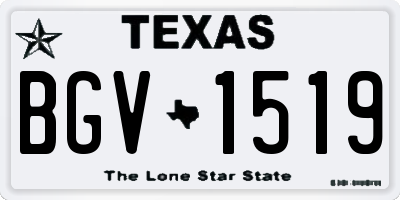 TX license plate BGV1519