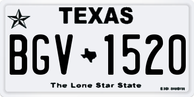 TX license plate BGV1520