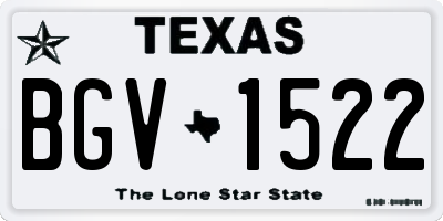 TX license plate BGV1522