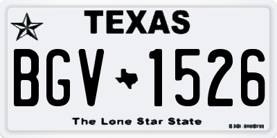 TX license plate BGV1526