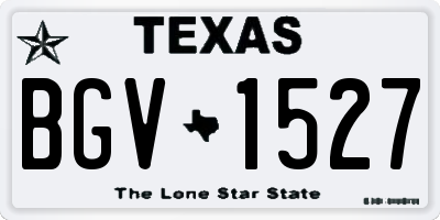 TX license plate BGV1527