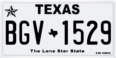 TX license plate BGV1529