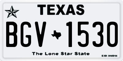 TX license plate BGV1530