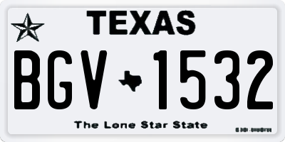 TX license plate BGV1532