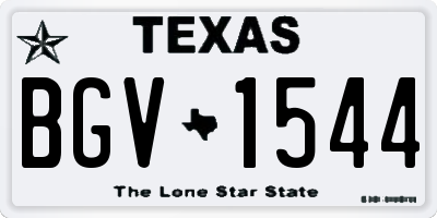 TX license plate BGV1544