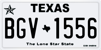 TX license plate BGV1556