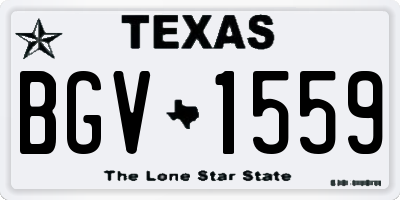 TX license plate BGV1559