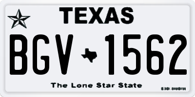 TX license plate BGV1562