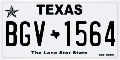 TX license plate BGV1564