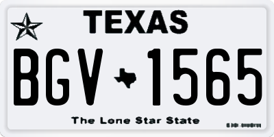 TX license plate BGV1565