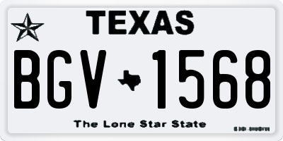 TX license plate BGV1568