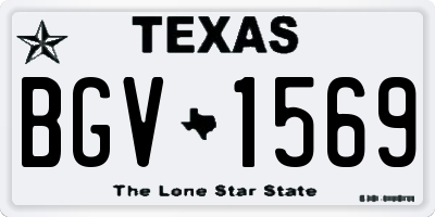 TX license plate BGV1569