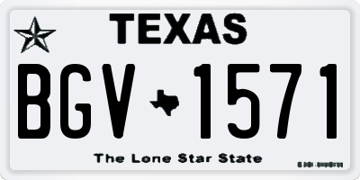 TX license plate BGV1571