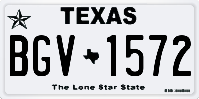 TX license plate BGV1572