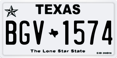 TX license plate BGV1574