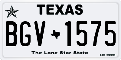 TX license plate BGV1575