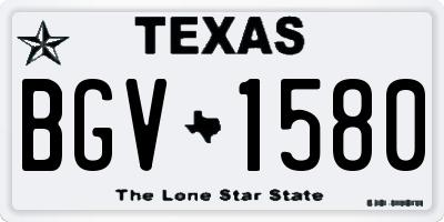 TX license plate BGV1580
