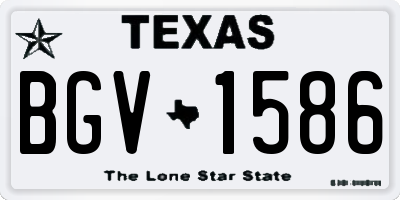 TX license plate BGV1586