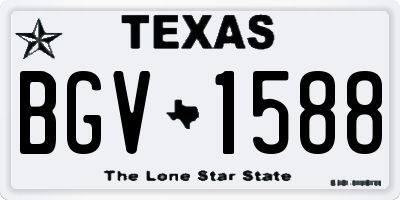 TX license plate BGV1588