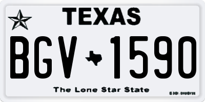 TX license plate BGV1590