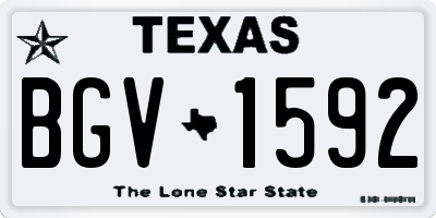 TX license plate BGV1592