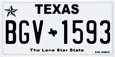 TX license plate BGV1593